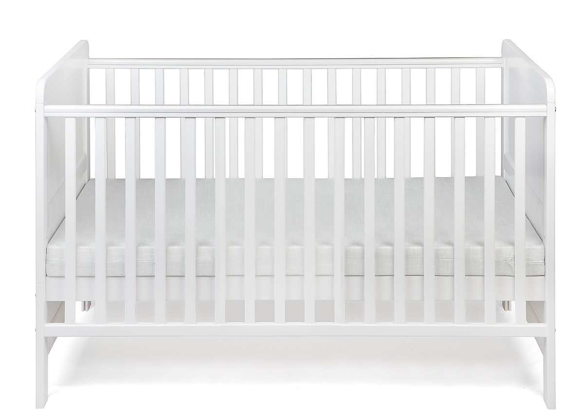 white cot bed 140x70