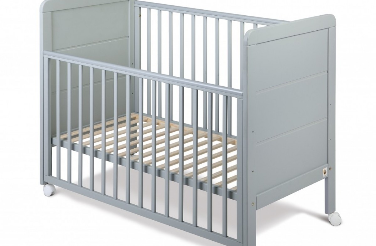 small grey cot