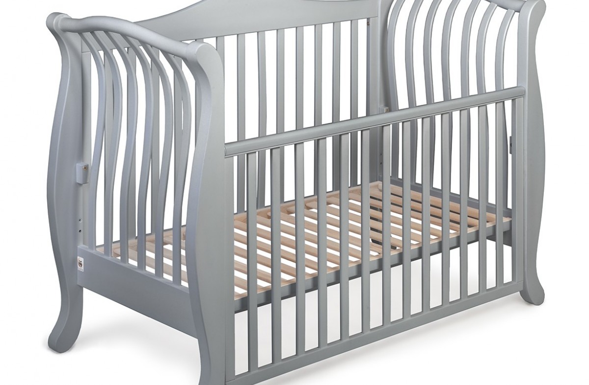 small grey cot